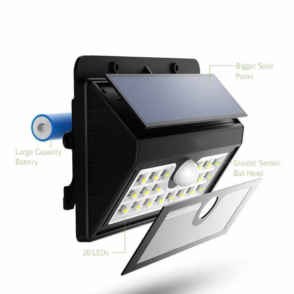 Solar Motion Sensor Lights Wall Lights Outdoor Solar Energy Powered Security Light Solar Light for Patio Deck Yard Garden Thumb 2