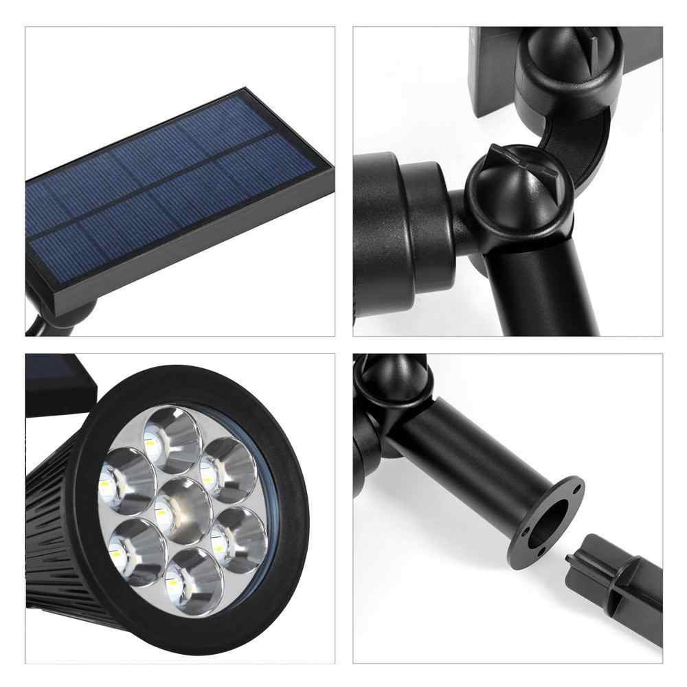 Solar Spotlights 7 LED Garden Solar Lights Outdoor Bright & Dark Sensing Auto On/Off for the Yard Patio Lawn Thumb 4